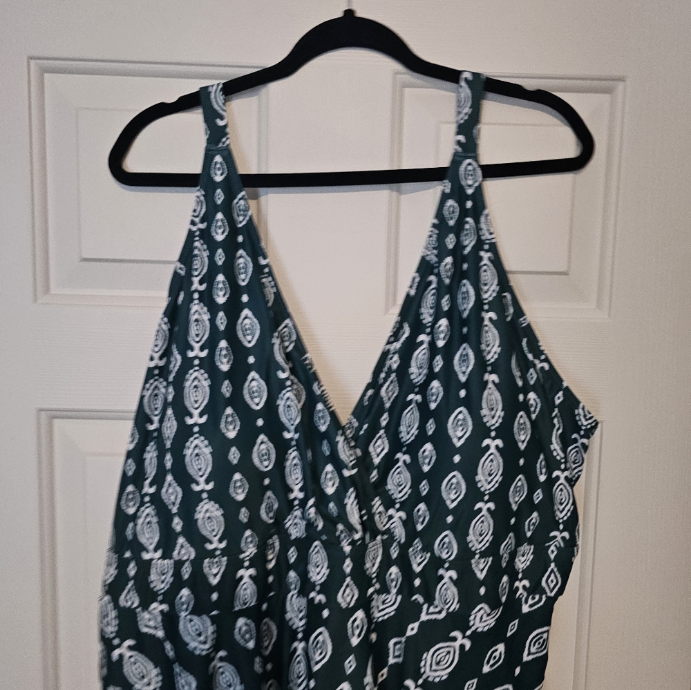 Bloomchic Teal And White Patterned One Piece Swim… - image 2